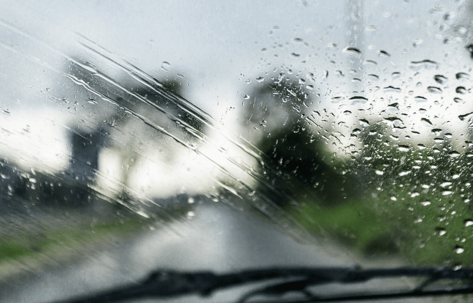 rainy windshield